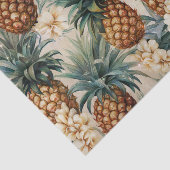 Tropische Ananas Bloemen Bruiloft Tissuepapier (Detail)