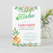 Tropische Ananas Bloemen Luau 30ste verjaardag Kaart (Staand voorkant)