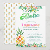 Tropische Ananas Bloemen Luau 30ste verjaardag Kaart (Voorkant / Achterkant)