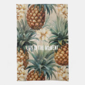 Tropische Ananas Bloemen Theedoek (Verticaal)