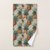 Tropische Ananas Bloemige Trouw  Bad Handdoek (Handdoek)