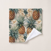 Tropische Ananas Bloemige Trouw  Bad Handdoek (Wasdoekje)