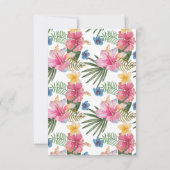 Tropische Ananas Bloemstuk Verlovingsfeest Bedankkaart (Achterkant)