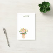 Tropische Ananas Blush Gele Bloem Post-it® Notes (Kantoor)