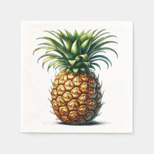tropische ananas botanisch servet