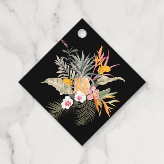 Tropische Ananas Bruidsdouche Bedankjes Labels (Voorkant)