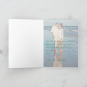 Tropische ananas bruiloft groen dank u foto bedankkaart (Binnen)