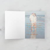 Tropische ananas bruiloft perzikkleurige dank u fo bedankkaart (Binnen)