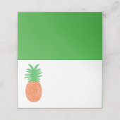 Tropische ananas bruiloft Sinaasappel groen Hawaii Plaatskaartje (Buitenkant ongevouwen)