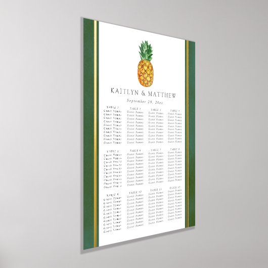 Tropische ananas bruiloft zitgrafiek folie afdrukken (Laagn)