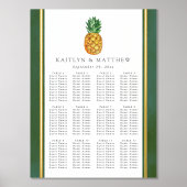 Tropische ananas bruiloft zitgrafiek folie afdrukken (Voorkant)