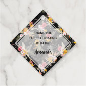 Tropische Ananas Bruiloftsborrel Bedankjes Labels (Achterkant)