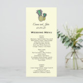 Tropische ananas Chic Gepersonaliseerde bruiloft M Menu (Staand voorkant)