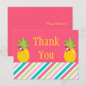 Tropische ananas dank je wel briefkaart (Voorkant / Achterkant)