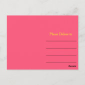 Tropische ananas dank je wel briefkaart (Achterkant)