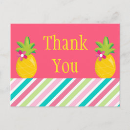 Tropische ananas dank je wel briefkaart