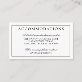 Tropische ananas eiland bruiloft accommodaties informatiekaartje