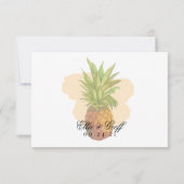 Tropische ananas | Eiland Waterverf bruiloft RSVP Kaartje (Achterkant)