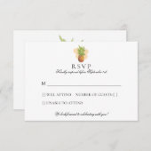 Tropische ananas | Eiland Waterverf bruiloft RSVP Kaartje (Voorkant / Achterkant)