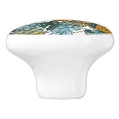 Tropische ananas en bladeren Exotic Island Oerwoud Keramische Knop (Zijkant)