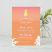 Tropische ananas- en palmbindingen kaart (Staand voorkant)