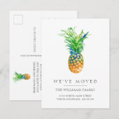 Tropische ananas familie verhuizen aankondigingskaart (Voorkant / Achterkant)