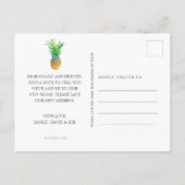 Tropische ananas familie verhuizen aankondigingskaart (Achterkant)