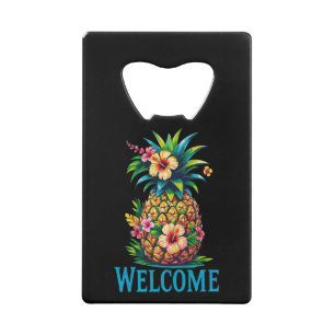 Tropische ananas flesopener Welkom Creditkaart Flessenopener