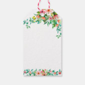 Tropische ananas Floral MAHALO Baby shower Cadeaulabel (Achterkant)