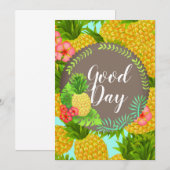 Tropische Ananas. Gepersonaliseerd. Uitnodiging (Voorkant / Achterkant)