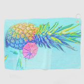 Tropische Ananas Golfhanddoek (Horizontaal)