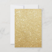 Tropische Ananas Gouden Glitter Bruiloftsreceptie Kaart (Achterkant)