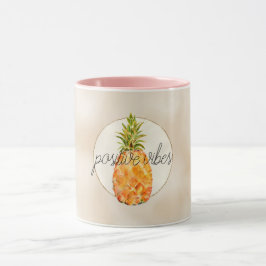 Tropische ananas gouden glitter mok