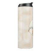 Tropische ananas gouden glitter thermosbeker (Gedraaid links)