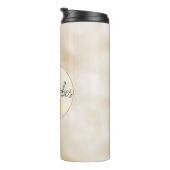 Tropische ananas gouden glitter thermosbeker (Geroteerd rechts)