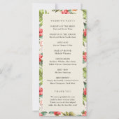 Tropische ananas groen bruiloft programma (Achterkant)