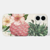 Tropische Ananas Hawaiiaanse iPhone Case (Achterkant (horizontaal))