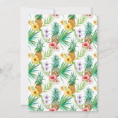 Tropische Ananas & Hibiscus Couple's Douche Kaart (Achterkant)