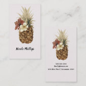  Tropische Ananas Hibiscus Floral Chic Visitekaartje (Voorkant / Achterkant)