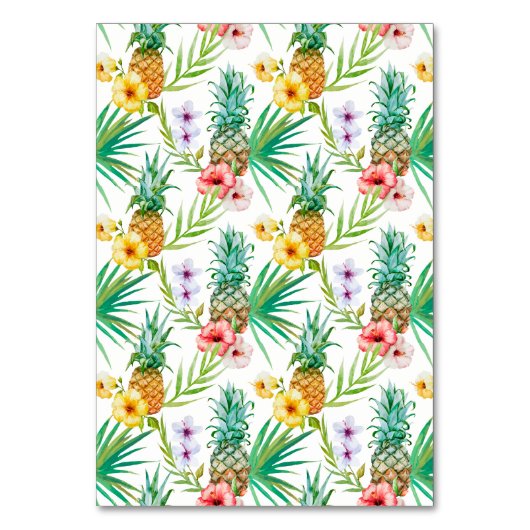 Tropische Ananas & Hibiscus Tafelnummer (Achterkant)