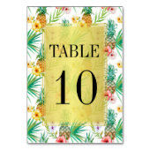 Tropische Ananas & Hibiscus Tafelnummer (Voorkant)