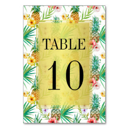 Tropische Ananas & Hibiscus Tafelnummer