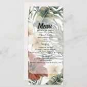  Tropische Ananas Hibiscus Wedding Menu (Voorkant / Achterkant)