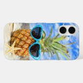 Tropische ananas in zonnebril Case-Mate iPhone case (Achterkant (horizontaal))