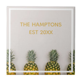 Tropische ananas Jubileum bruiloft Tegeltje