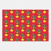 Tropische Ananas, Kerstman, en Rubber Duckie Inpakpapier Vel (Voorkant 2)