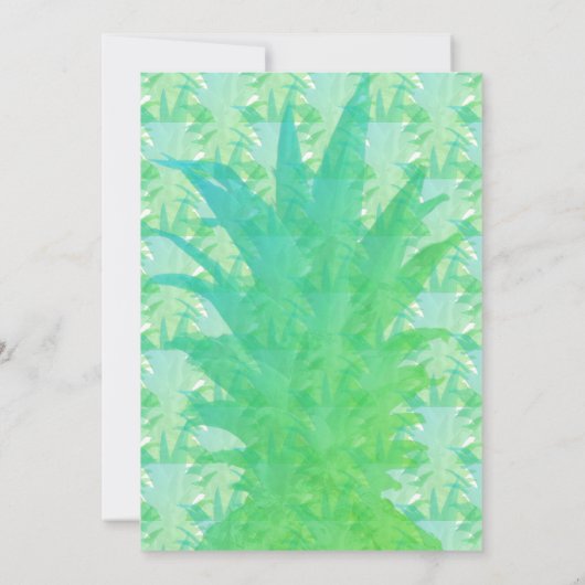 Tropische Ananas Kitschige Luau-feestuitnodiging Kaart (Achterkant)