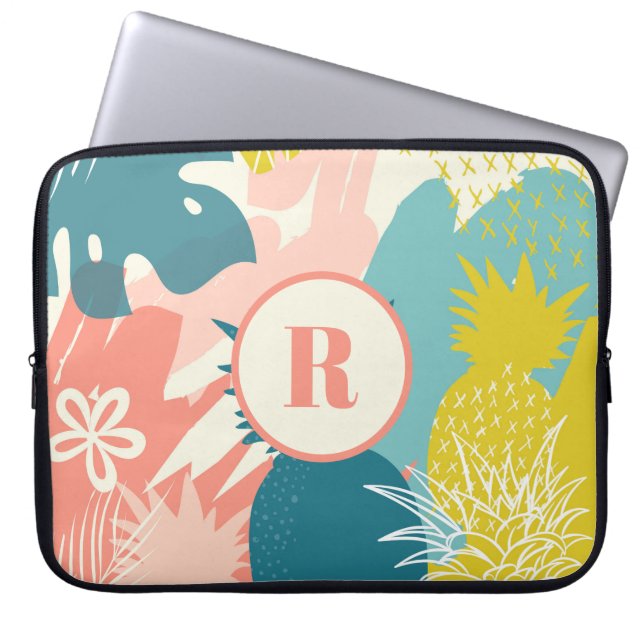 tropische ananas laptop sleeve (Voorkant)