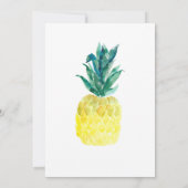 Tropische ananas luau aquarel uitnodiging (Achterkant)