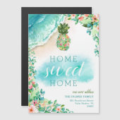 Tropische ananas magnetische bewegende aankondigin (Voorkant / Achterkant)